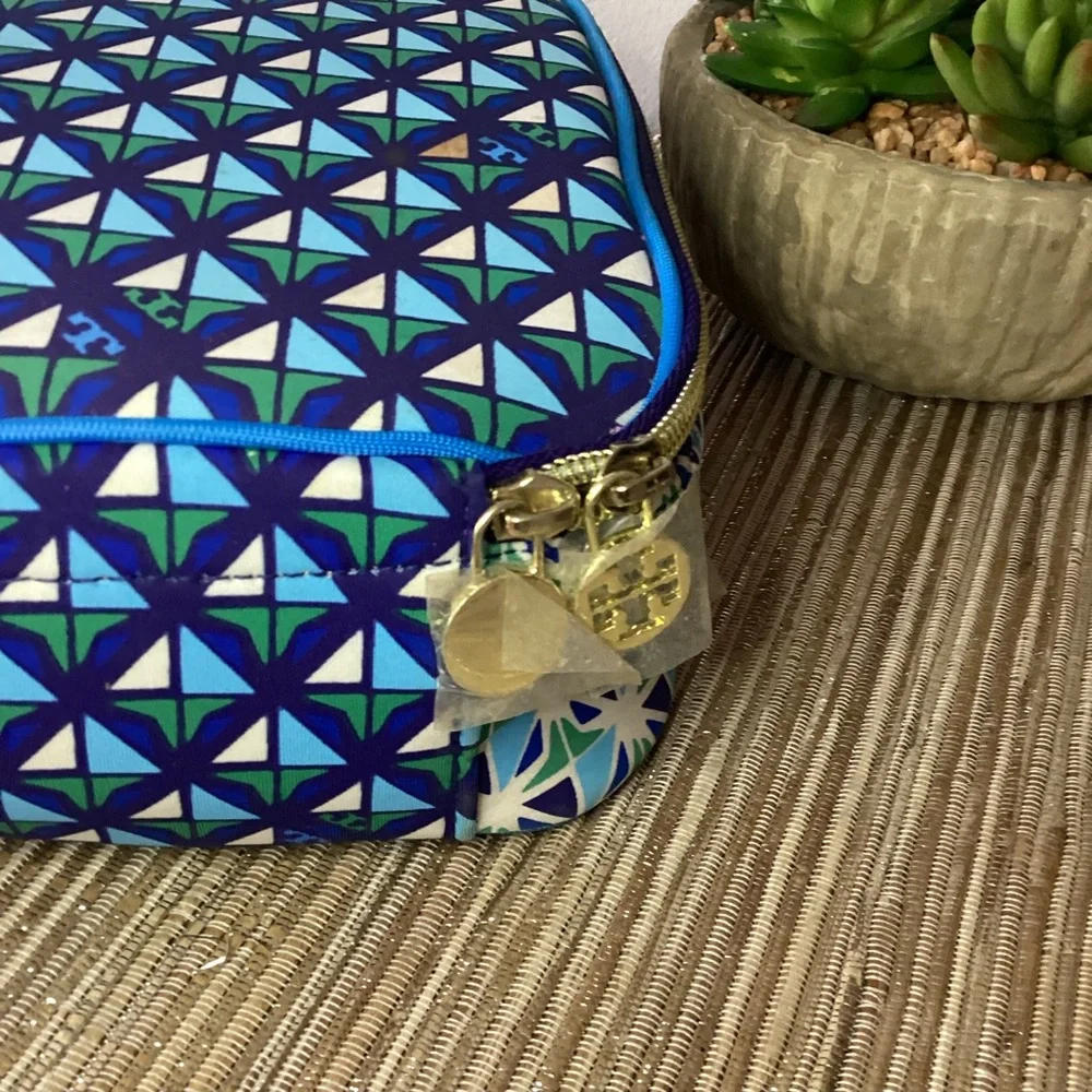 Tory Burch Blue and White Travel Bag